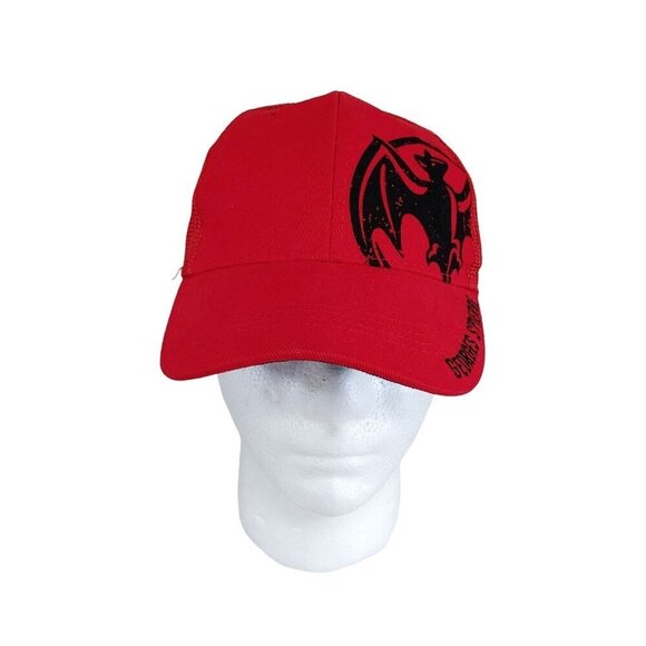 George St Pierre Bacardi Oakheart Snapback Hat Red Mesh Back Cap 2013 - Picture 1 of 9